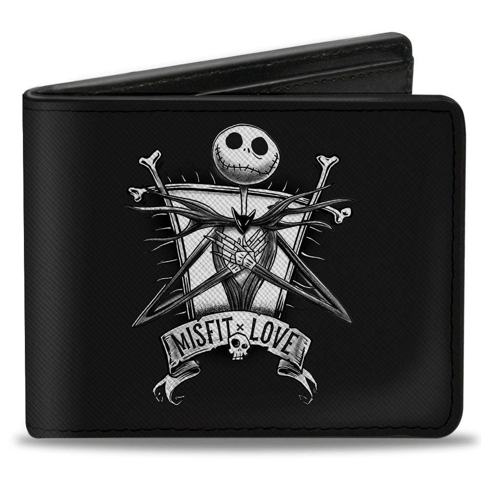 The Nightmare Before Christmas MISFIT LOVE Jack and Sally Bi-Fold Wallet