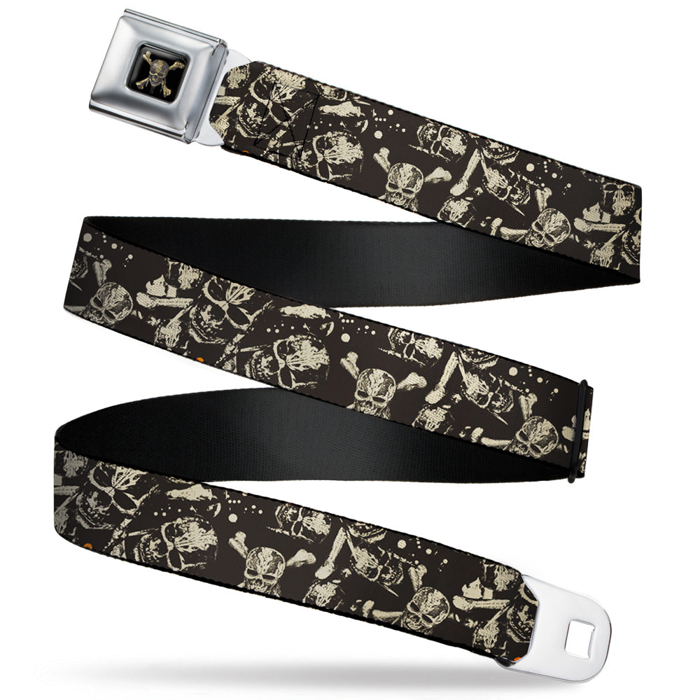 Pirates of The Caribbean Dead Men Tell No Tales Skull Icon Seatbelt Belt