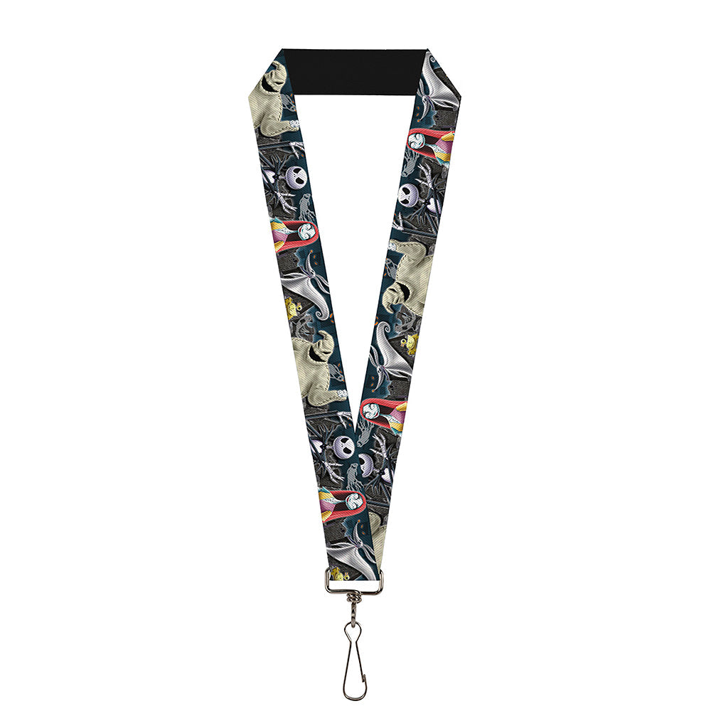 The Nightmare Before Christmas Group Cemetery Scene Lanyard | Blue Culture Tees