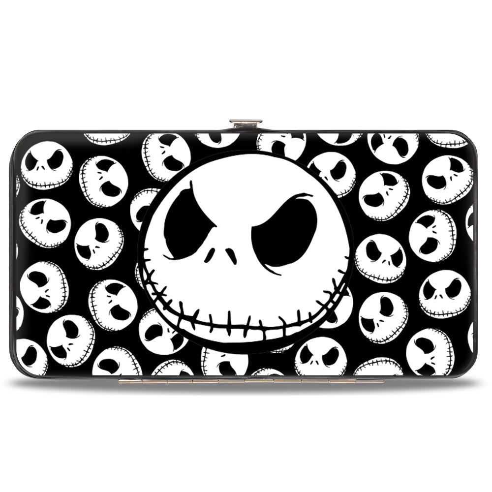 The Nightmare Before Christmas Jack Expression Scattered Hinged Wallet | Blue Culture Tees