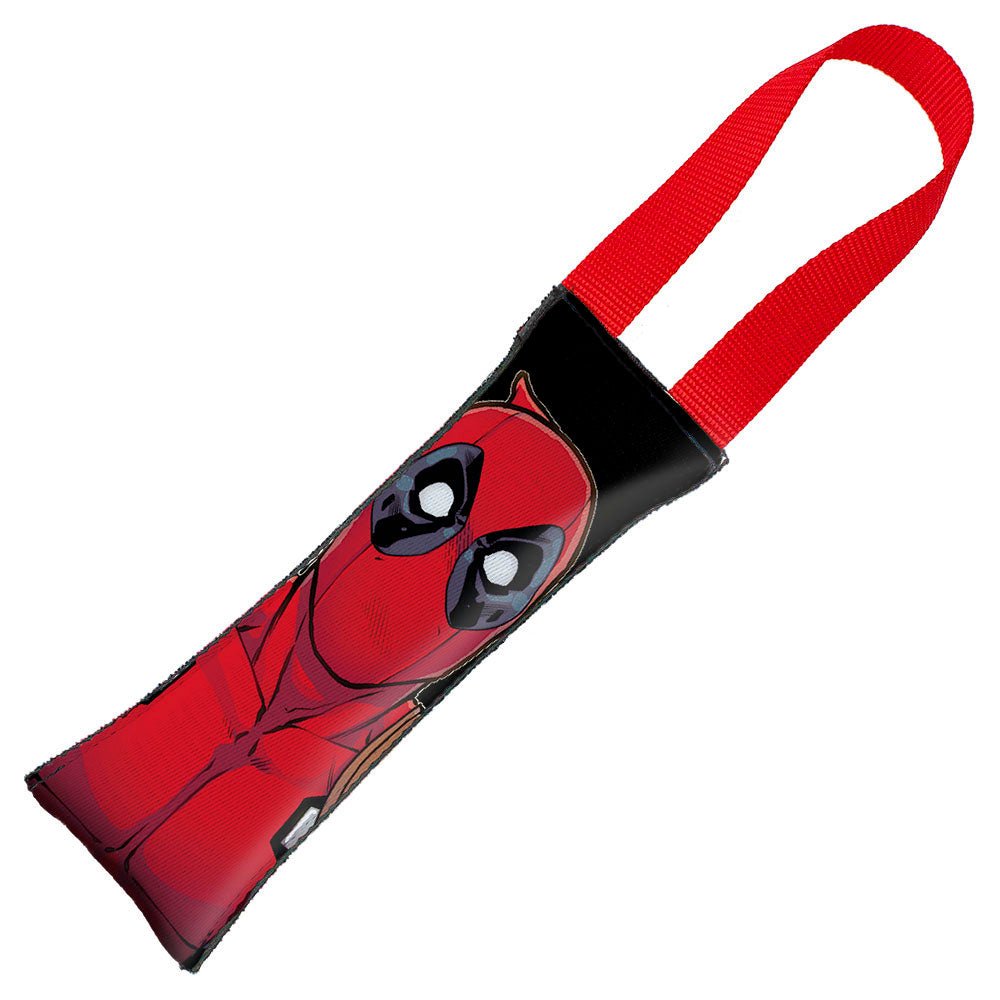 Marvel Deadpool Face Dog Toy Squeaky Tug Toy | Blue Culture Tees