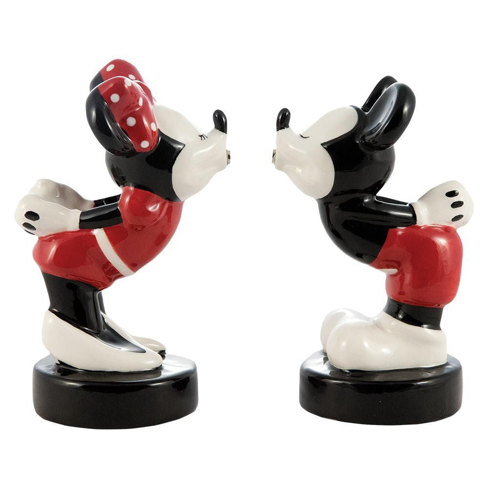 Disney Mickey and Minnie Kissing Sculpted Ceramic Salt & Pepper Set