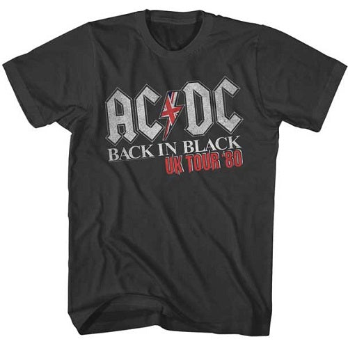 MEN'S ACDC IN BLACK UK TOUR LIGHTWEIGHT TEE - Blue Culture Tees