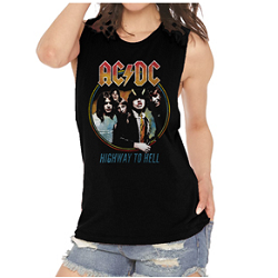Junior's ACDC Highway To Hell Tricolor Extra Lightweight Muscle Tank