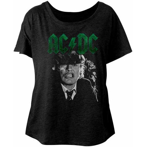 Ladies ACDC Angus Growl Dolman T-Shirt