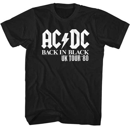 MEN'S ACDC UK TOUR SOLID WHITE LIGHTWEIGHT TEE - Blue Culture Tees
