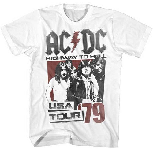 MEN'S ACDC HELL TOUR '79 LIGHTWEIGHT TEE - Blue Culture Tees