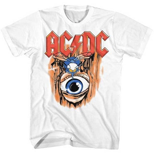 MEN'S ACDC VINTAGE FLY ON WALL LIGHTWEIGHT TEE - Blue Culture Tees