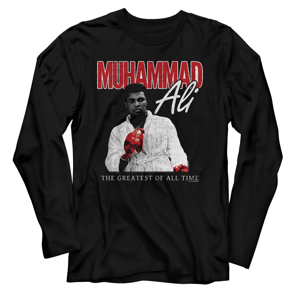 Muhammad Ali Red Gloves Stare Long Sleeve T-Shirt