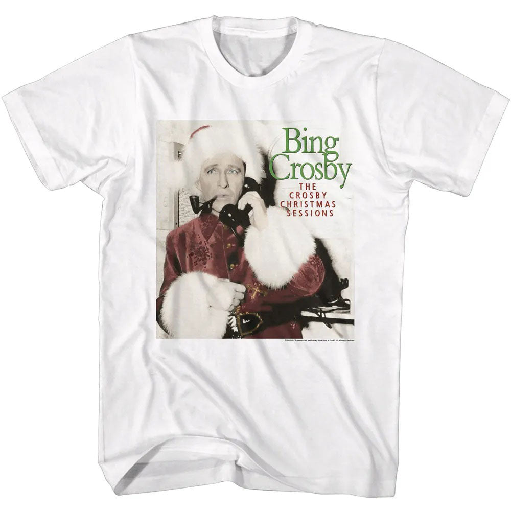 Bing Crosby Christmas Sessions Album Tee Blue Culture Tees