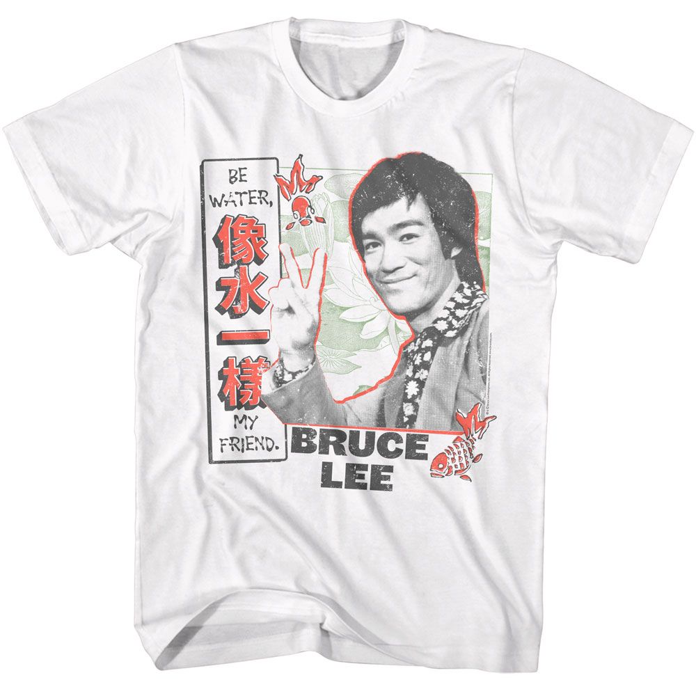 Bruce Lee Be Water Pond Scene T-Shirt