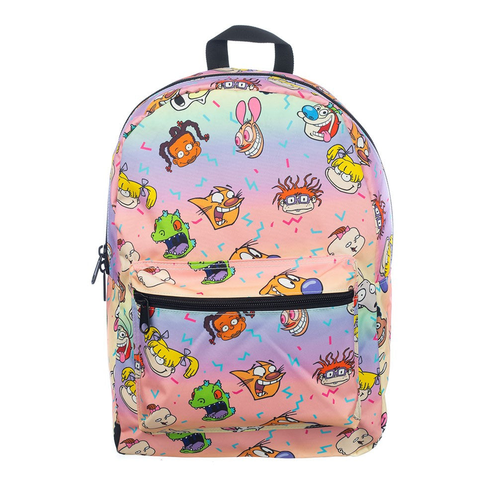 90s Nick Toons Rainbow AOP Backpack.  Available at Blue Culture Tees!