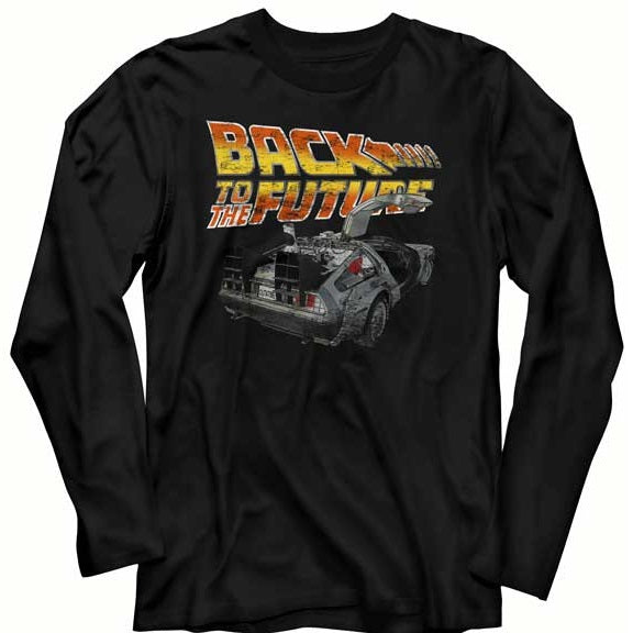Men's Back To The Future BTTF Car Long Sleeve Tee