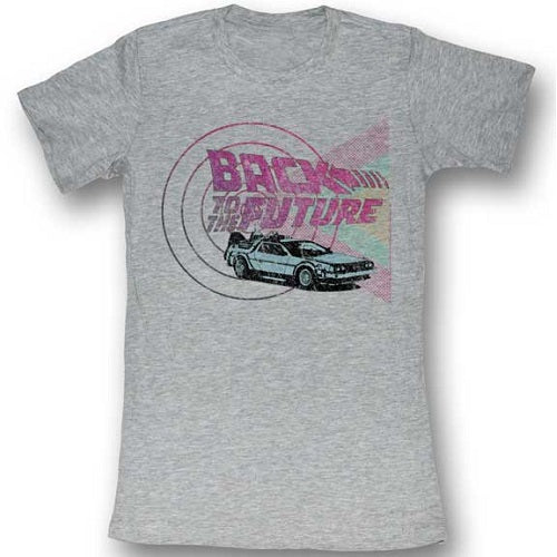 Junior's Back To The Future Time Machines And Shapes T-Shirt