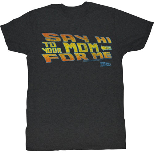 MEN'S BACK TO THE FUTURE SAY HI LIGHTWEIGHT TEE - Blue Culture Tees