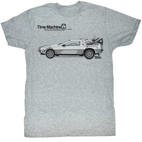 MEN'S BACK TO THE FUTURE DELOREAN LIGHTWEIGHT TEE - Blue Culture Tees