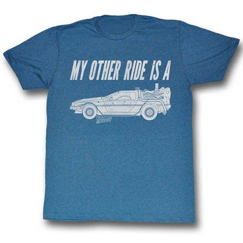 MEN'S BACK TO THE FUTURE MY OTHER RIDE LIGHTWEIGHT TEE - Blue Culture Tees