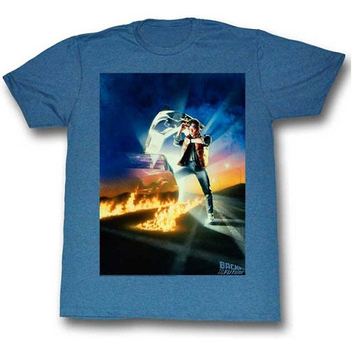 MEN'S BACK TO THE FUTURE GO GO GO LIGHTWEIGHT TEE - Blue Culture Tees