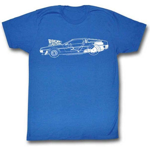 MEN'S BACK TO THE FUTURE SCHEMATICS LIGHTWEIGHT TEE - Blue Culture Tees