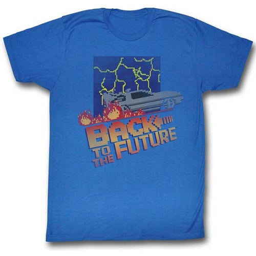MEN'S BACK TO THE FUTURE NES COVER LIGHTWEIGHT TEE - Blue Culture Tees