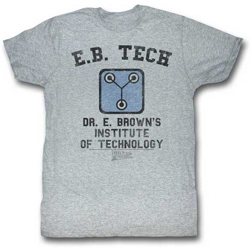 MEN'S BACK TO THE FUTURE EB TECH LIGHTWEIGHT TEE - Blue Culture Tees