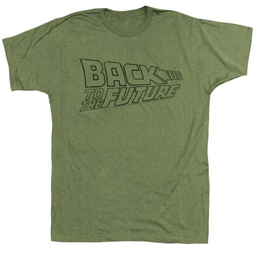 MEN'S BACK TO THE FUTURE LOGO FADE LIGHTWEIGHT TEE - Blue Culture Tees