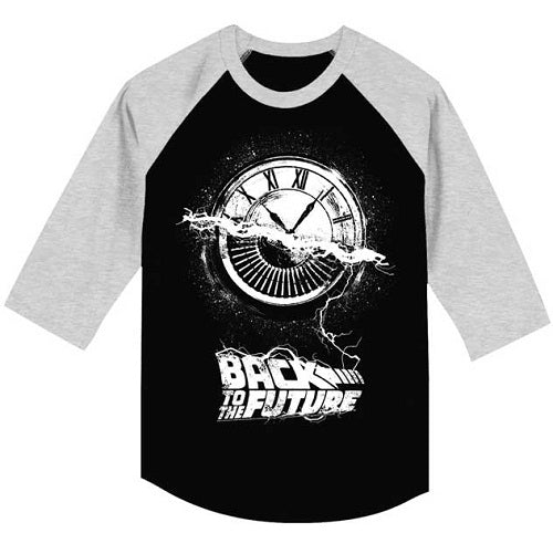 MEN'S BACK TO THE FUTURE WHEEL OF TIME RAGLAN TEE - Blue Culture Tees