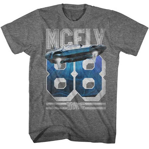 MEN'S BACK TO THE FUTURE MCFLY 88 LIGHTWEIGHT TEE - Blue Culture Tees