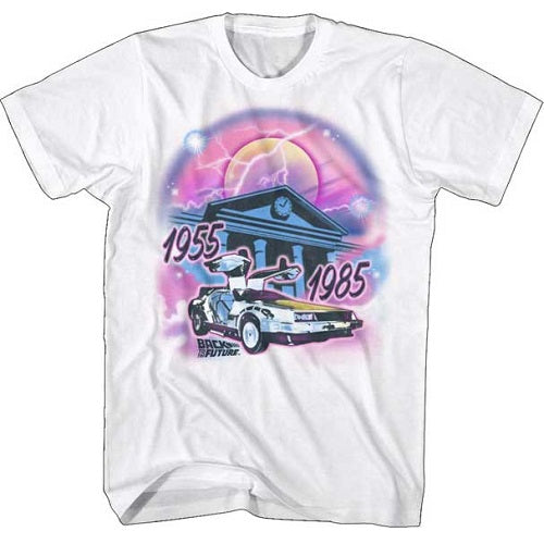 MEN'S BACK TO THE FUTURE AIRBRUSH LIGHTWEIGHT TEE - Blue Culture Tees