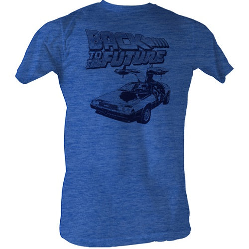 MEN'S BACK TO THE FUTURE BTF HALFTONE LIGHTWEIGHT TEE - Blue Culture Tees