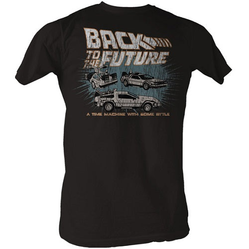 MEN'S BACK TO THE FUTURE CARS LIGHTWEIGHT TEE - Blue Culture Tees