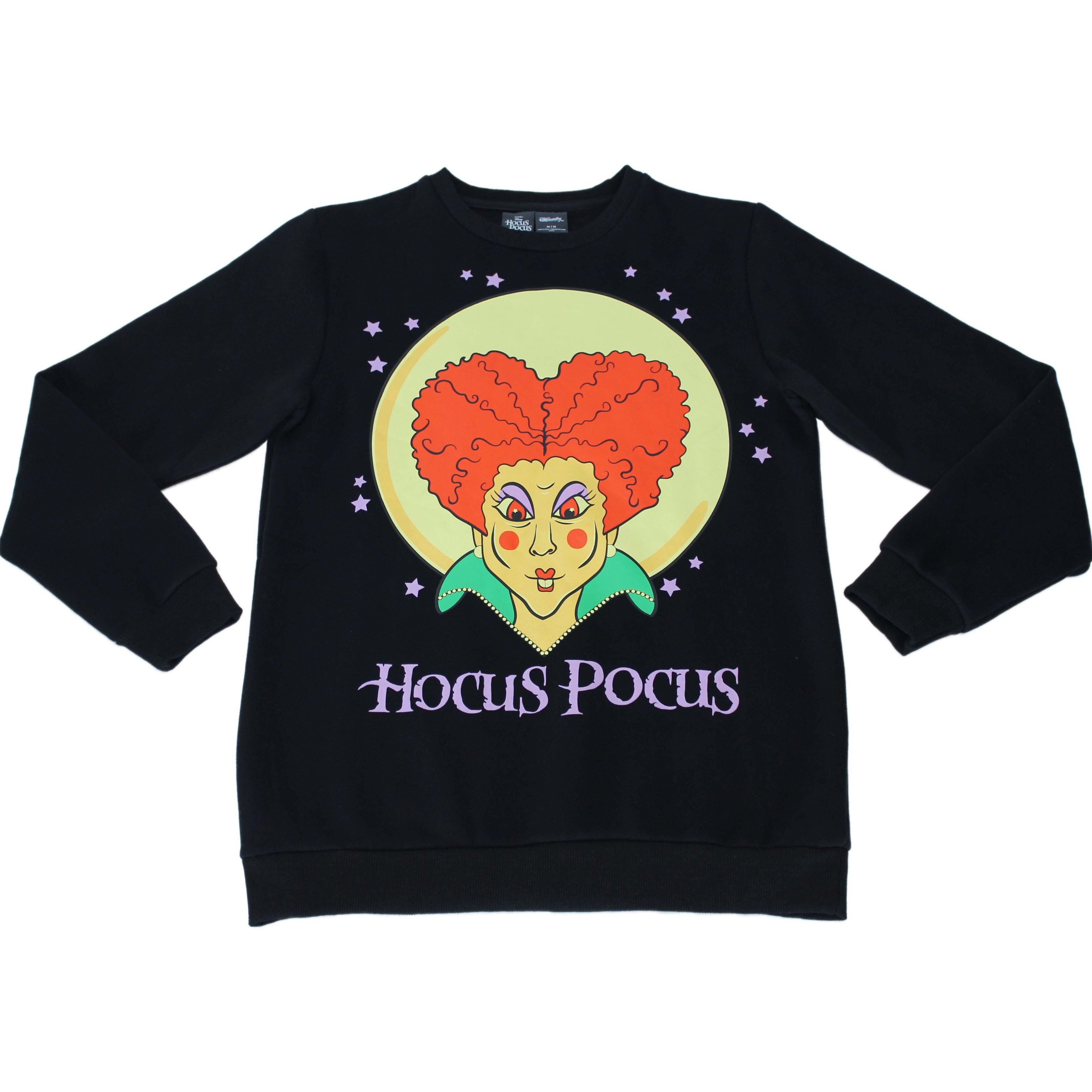 Sisters! You need this crewneck! Show your love for Hocus Pocus in this spellbinding sweater celebrating Winifred Sanderson. Featuring custom, retro-inspired artwork in printed details; this is the perfect cozy sweater for the Halloween season.