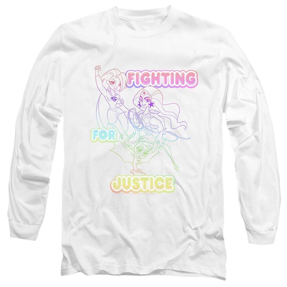 Men's DC Superhero Girls Fighting For Justice Long Sleeve Tee