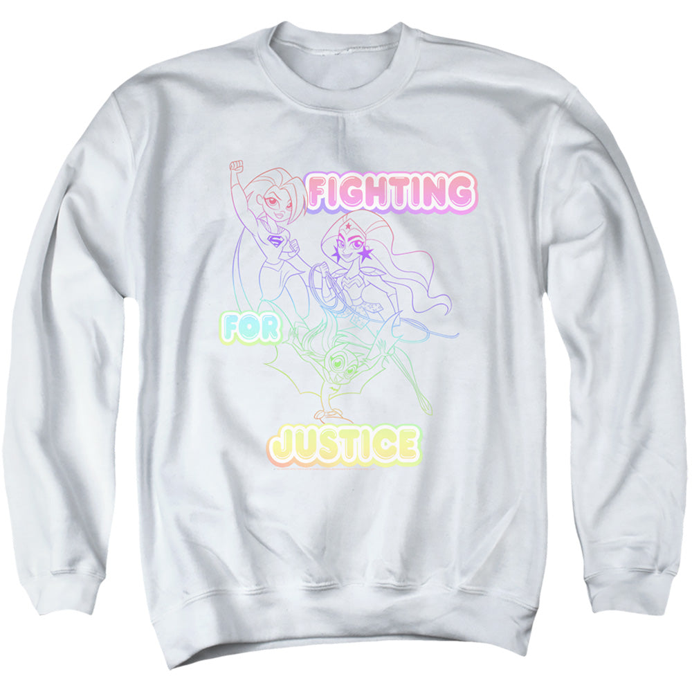 Men's DC Superhero Girls Fighting For Justice Crewneck Sweatshirt
