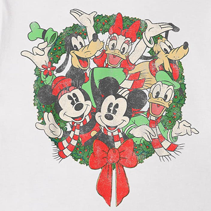 Disney Group Shot Christmas Wreath T-Shirt