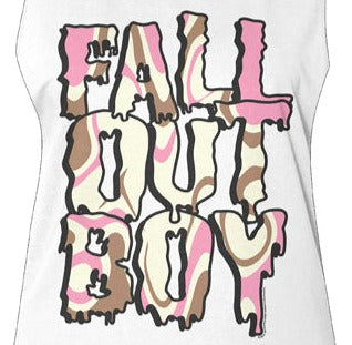 Junior's Fall Out Boy Neapolitan Muscle Tank Top