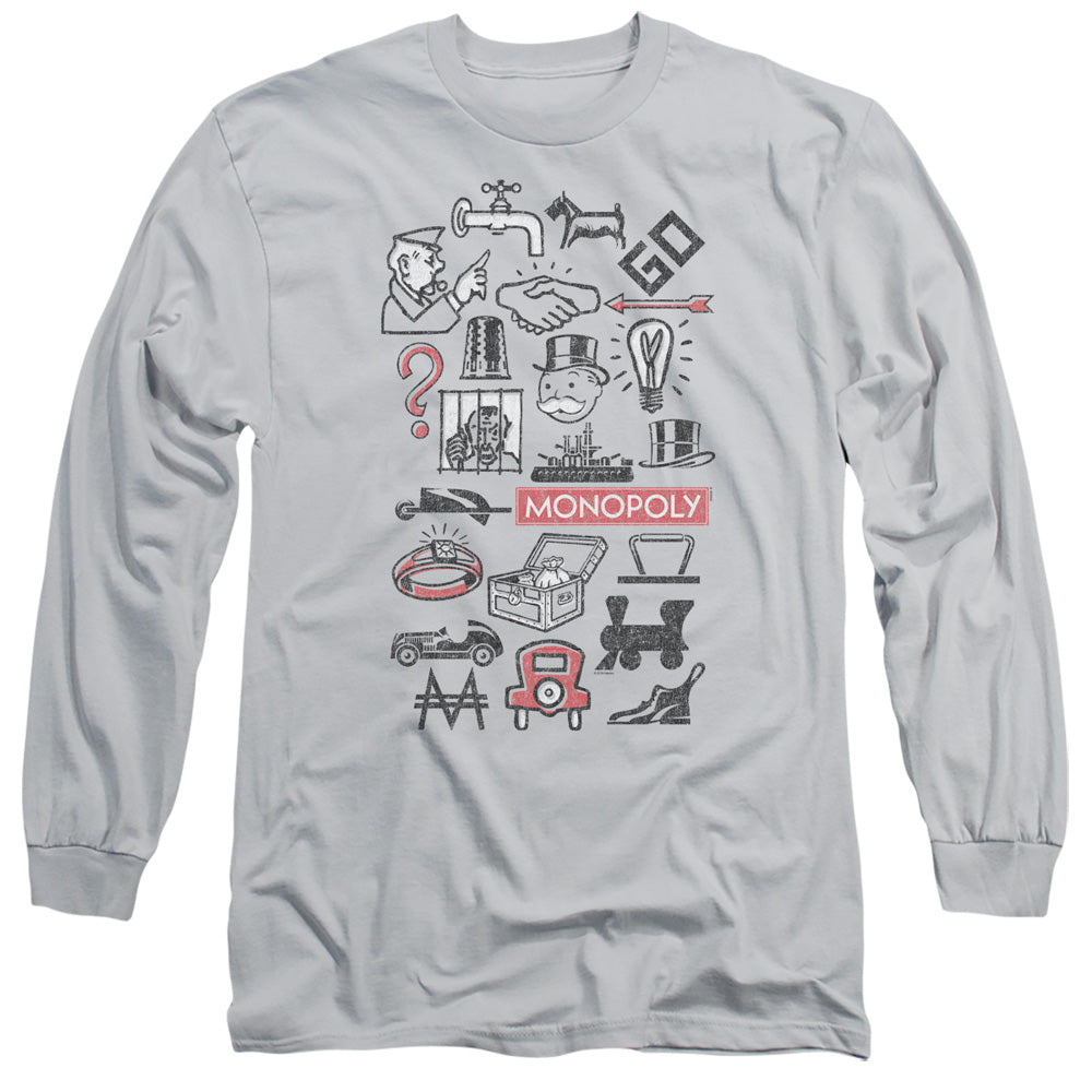 Men's Monopoly Icons Long Sleeve T-Shirt