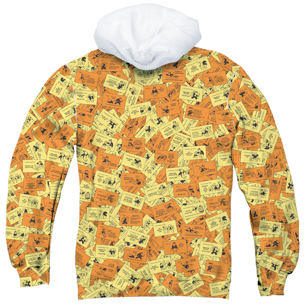 Monopoly Chance Chest Cards Sublimated Pullover Hoodie