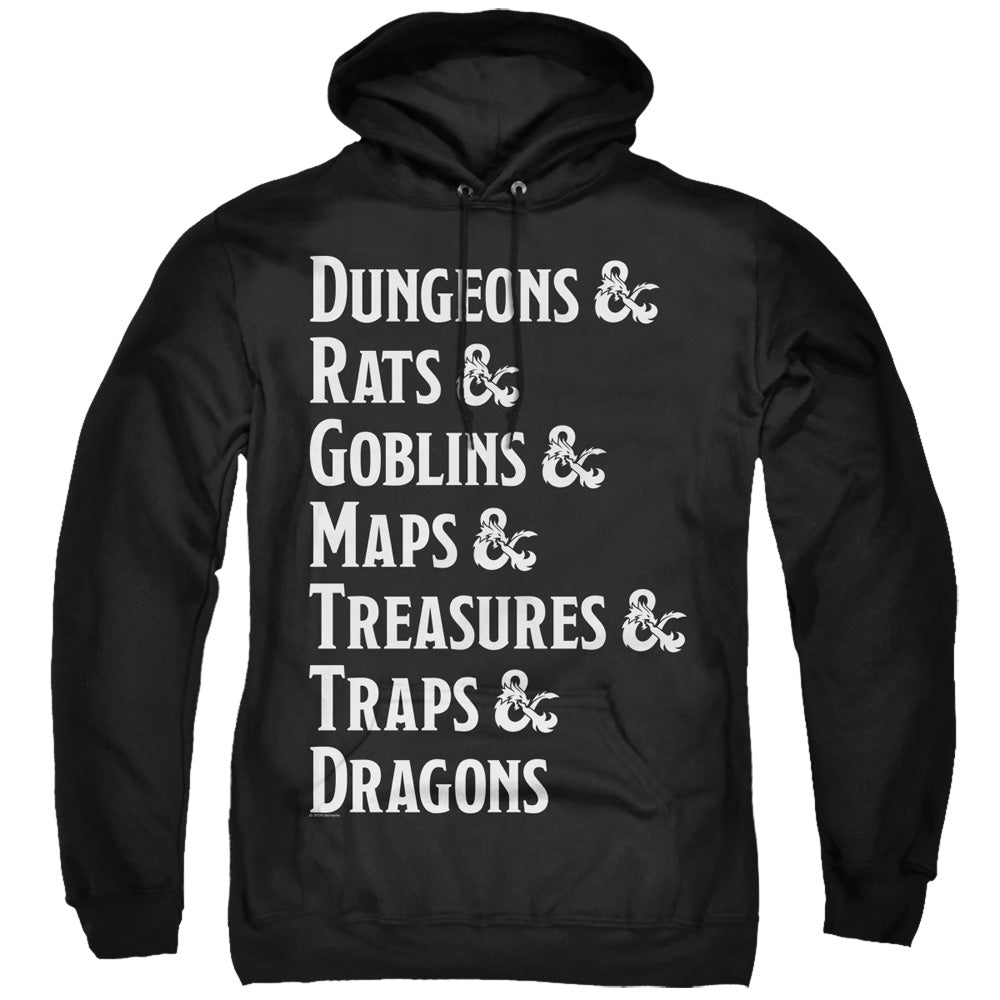 Men's Dungeons And Dragons Dungeon List Pullover Hoodie