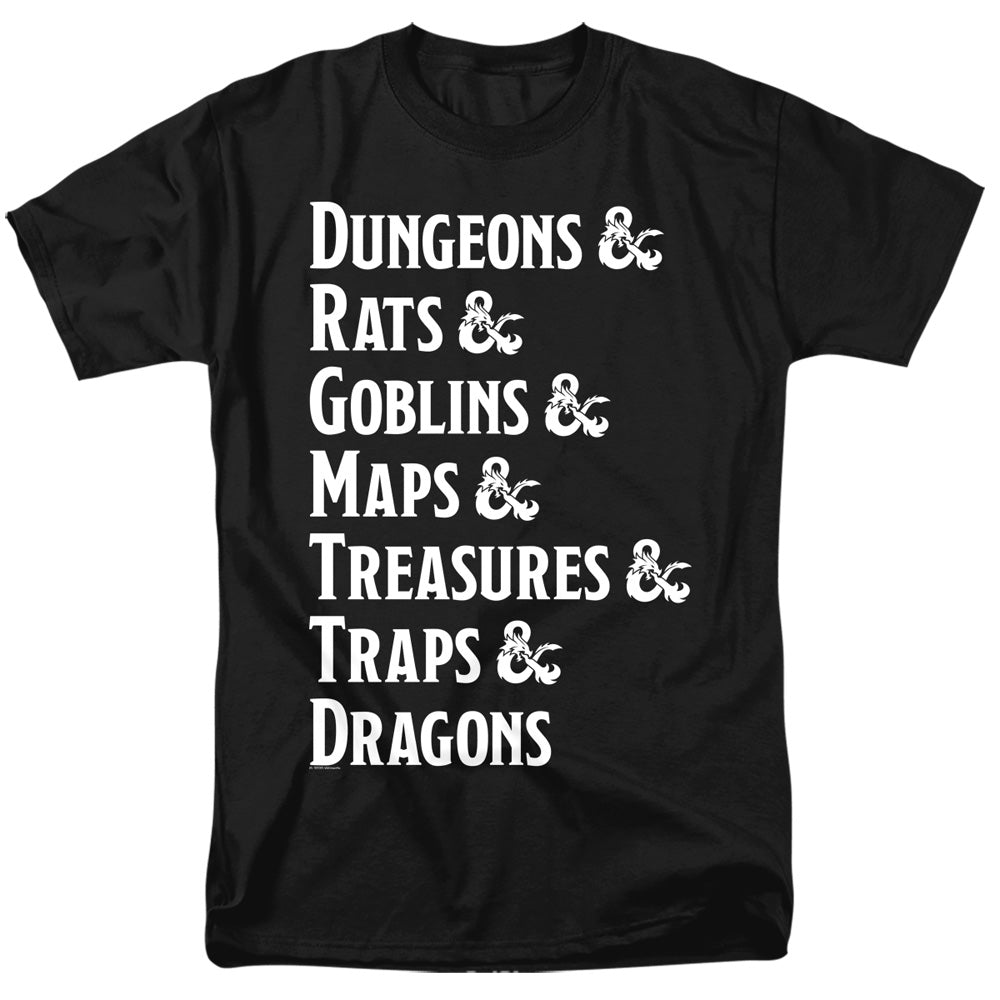 Dungeons And Dragons Dungeon List T-Shirt