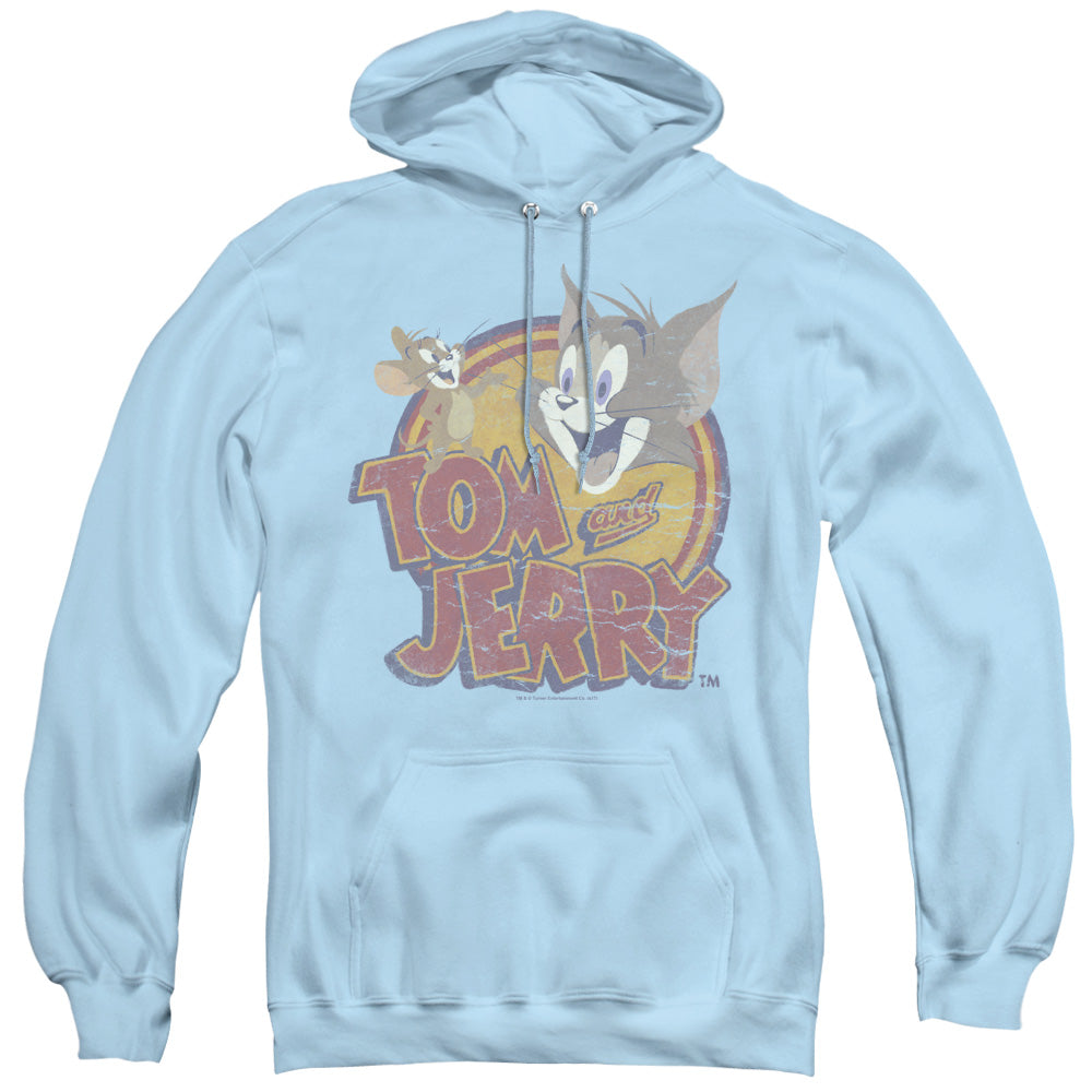Tom and Jerry Water Damaged Logo Pullover Hoodie