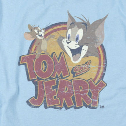 Tom and Jerry Water Damaged Logo Pullover Hoodie