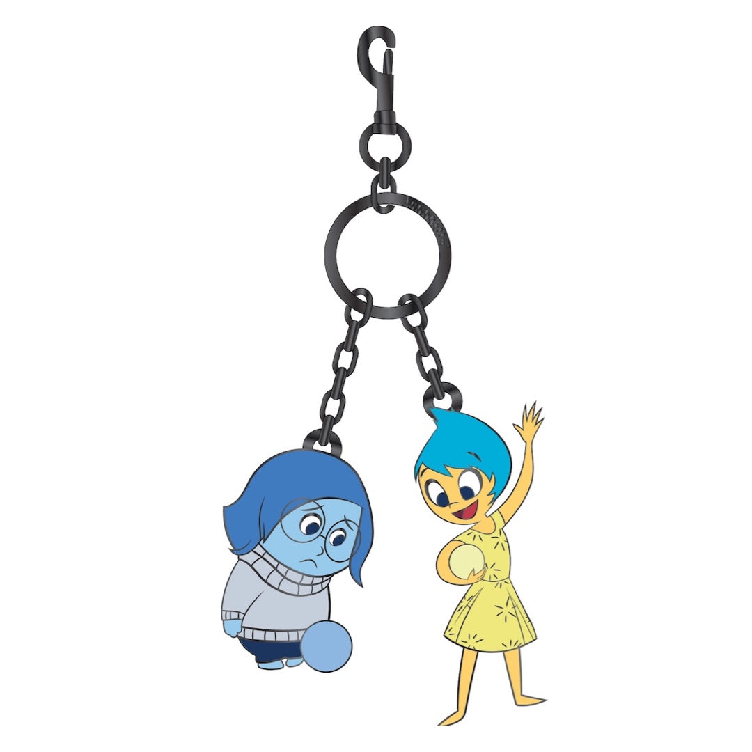 Loungefly Disney Pixar Inside Out Joy and Sadness Keychain