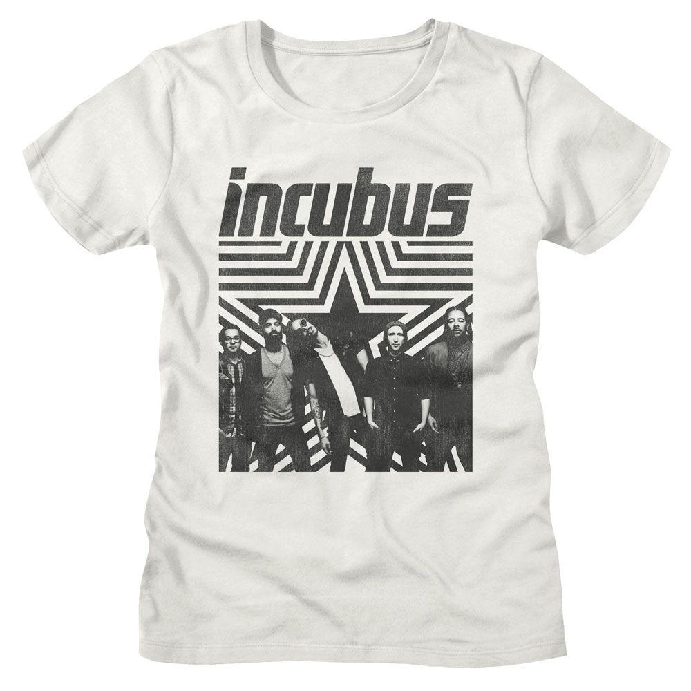 Junior's Incubus Star Background T-Shirt