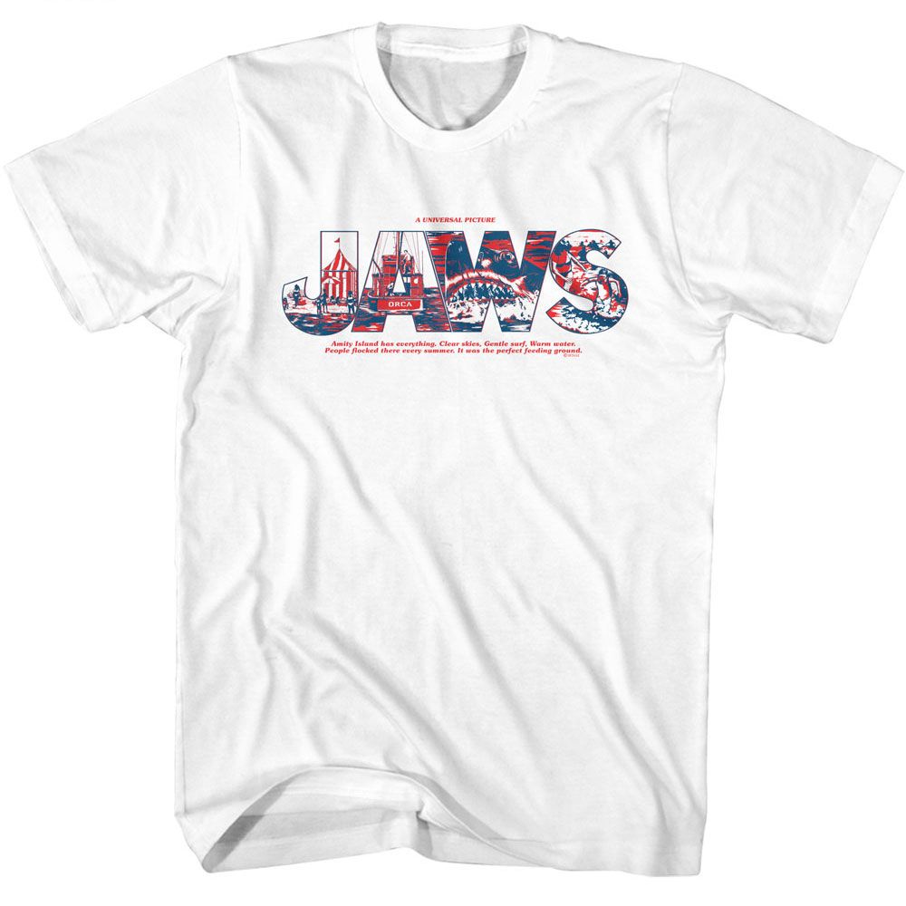 Jaws Logo With Comics T-Shirt