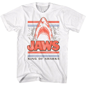 Jaws Head King of Sharks T-Shirt | Blue Culture Tees S / White