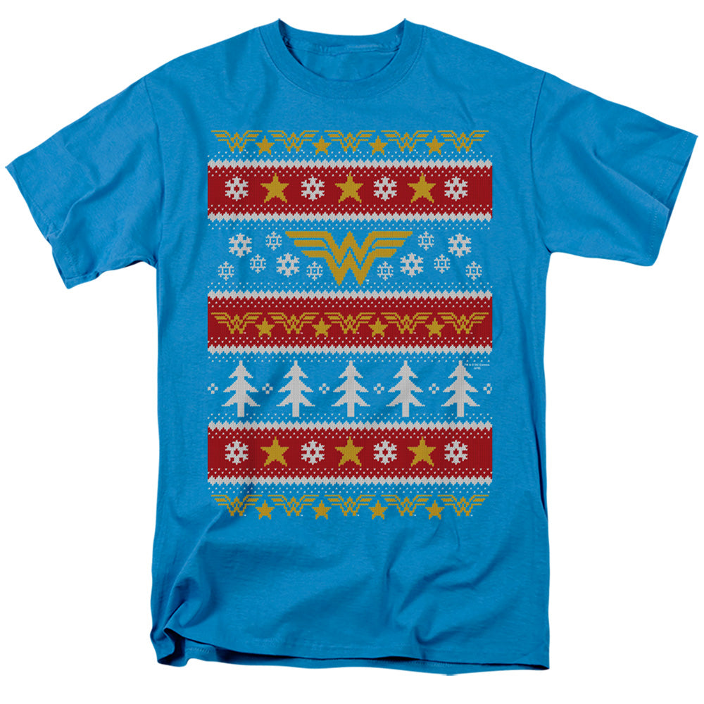 Men's DC Comics Wonder Woman Christmas Sweater Tee