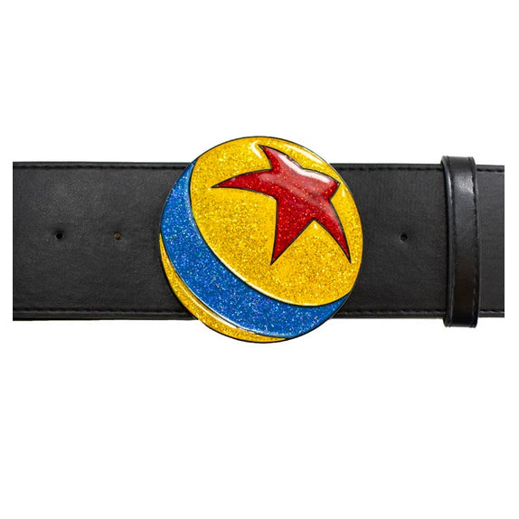 Disney Pixar Glitter Pixar Luxo Ball Enamel Cast Buckle Pu Strap Belt