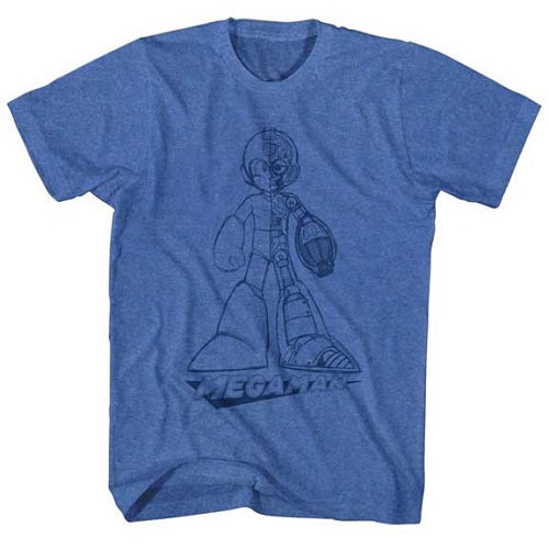 Mega Man Blueprint T-Shirt- Blue Culture Tees