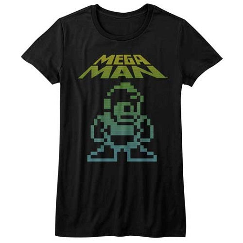 Junior's Mega Man Mega Pixel T-Shirt - Blue Culture Tees